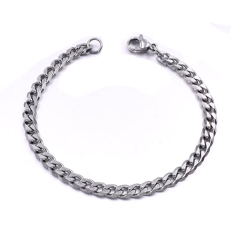 GELANG TITANIUM STANLEES STELL PRIA WANITA MODEL RANTAI ANTI KARAT TIDAK LUNTUR