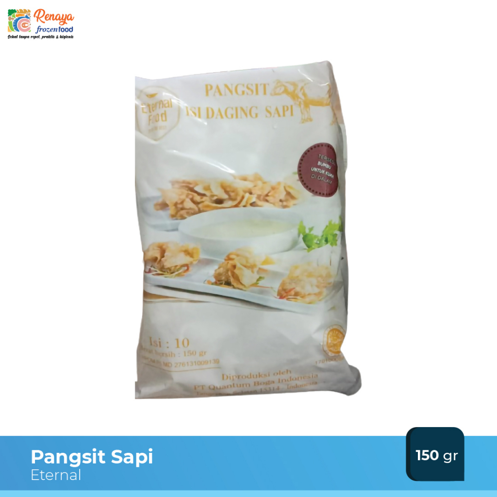 

Pangsit Sapi Eternal 150 gr Frozen Food Makanan Instan Beku Original Termurah - Renaya.Frozen