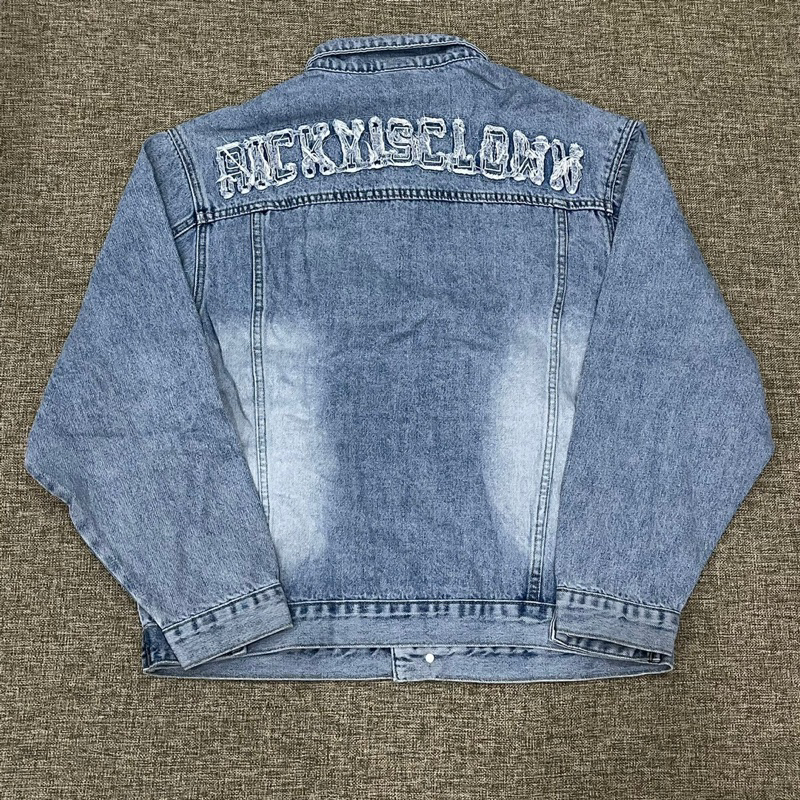 RIC Ricky Is Clown White Denim Jacket Blue Original / RickyisClown