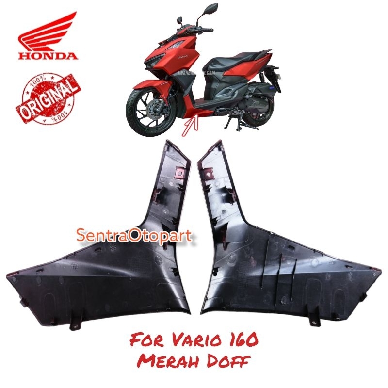 Bordes dek bawah cover under floor side vario 160 merah doff dop original