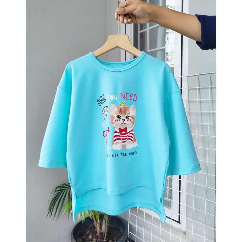 Kaos Atasan Anak oversize kaos slebew viral 2th-12th