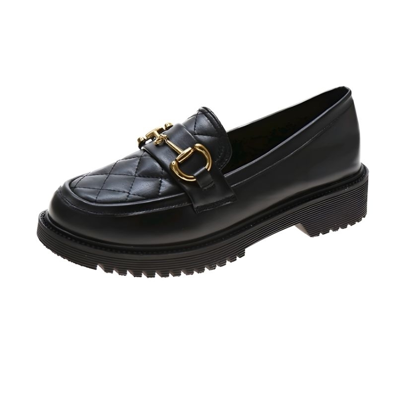 Sepatu Wanita Casey Loafers import / Sepatu Docmart Wanita Terbaru / Musim Semi Musim Gugur Wanita Oxford Sepatu Flat Pada Platform Sepatu Kasual Hitam Renda Kulit Sepatu Jahit Ujung Bulat Zapatos Mujer 8901N / Bisa Cod