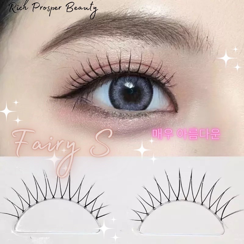 PILIH VARIASI FAIRY - Air False Eyelashes Comic Eye Japanese Fake Eye Lashes Extension Clear Band Natural Nude Makeup Little Devil koo