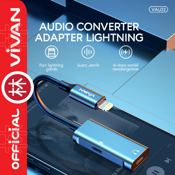 VIVAN VAL01/VAL02 Converter Audio Lightning to Jack AUX / Type C