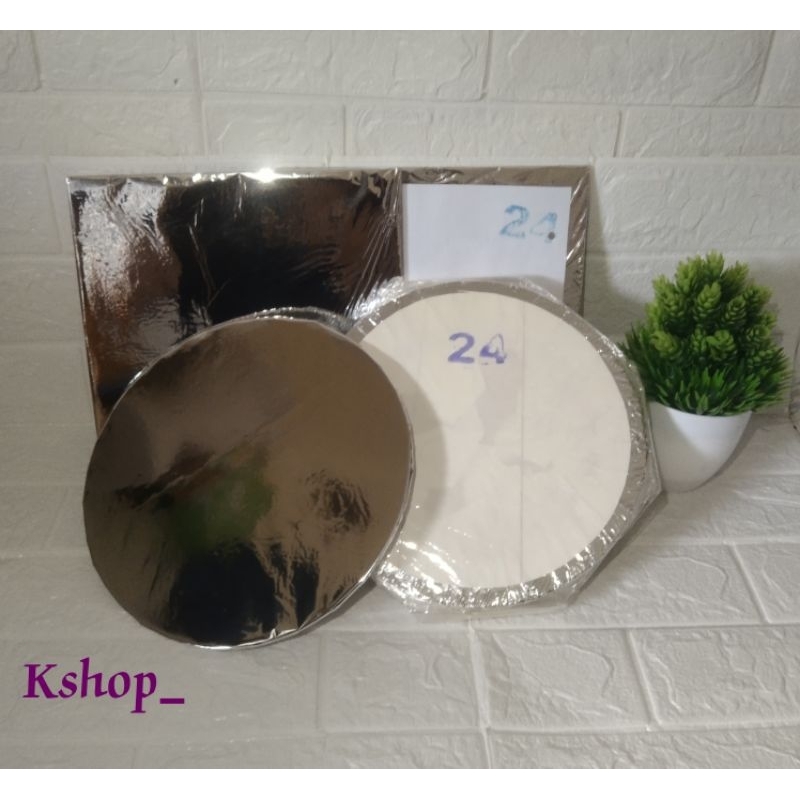 

Alas kue 24 cm silver bahan triplek harga untuk 6 pcs