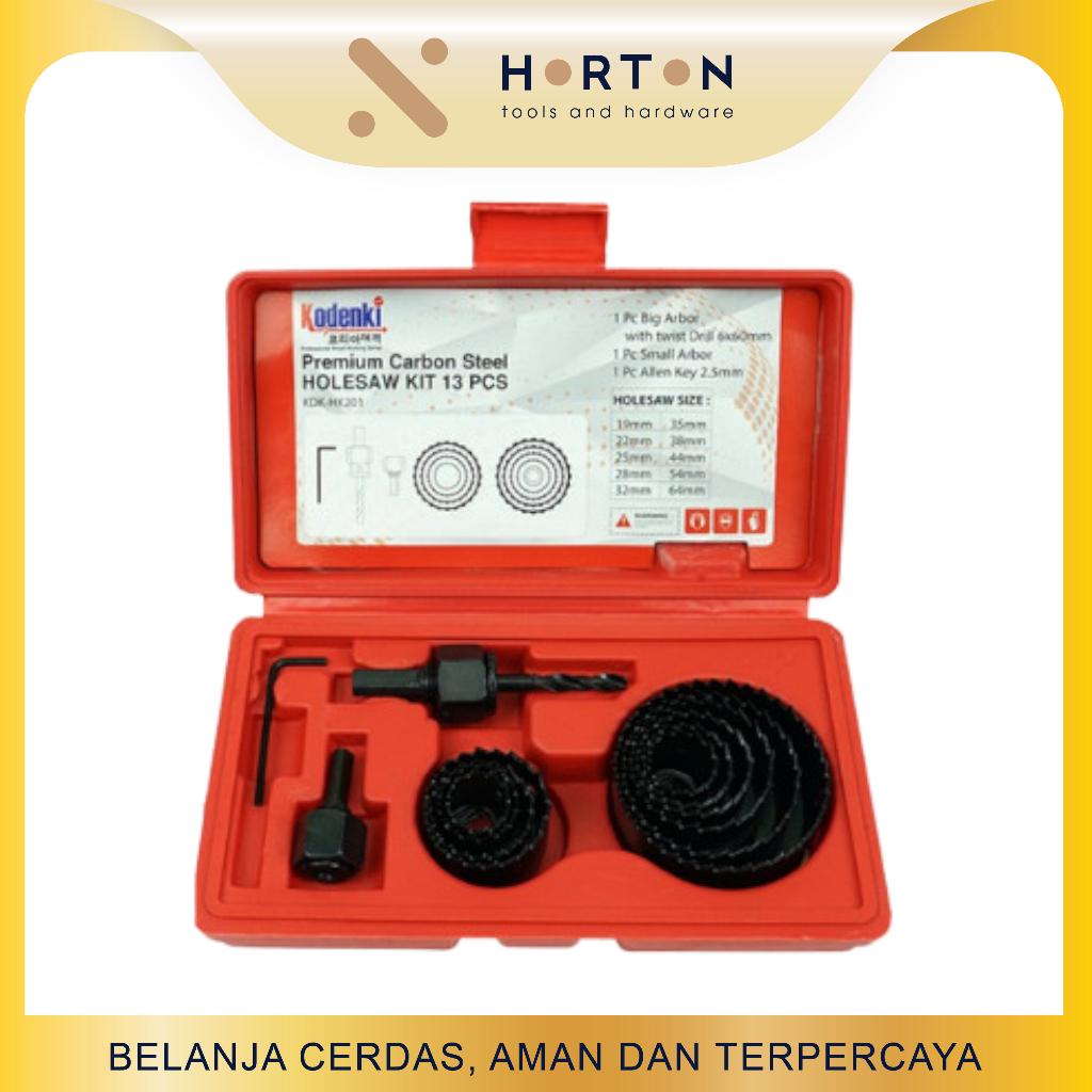 Holesaw Kit Set  / Hole Saw Mata Bor Pelubang Kayu / Mata bor set hole saw hidroponik SET 13pcs
