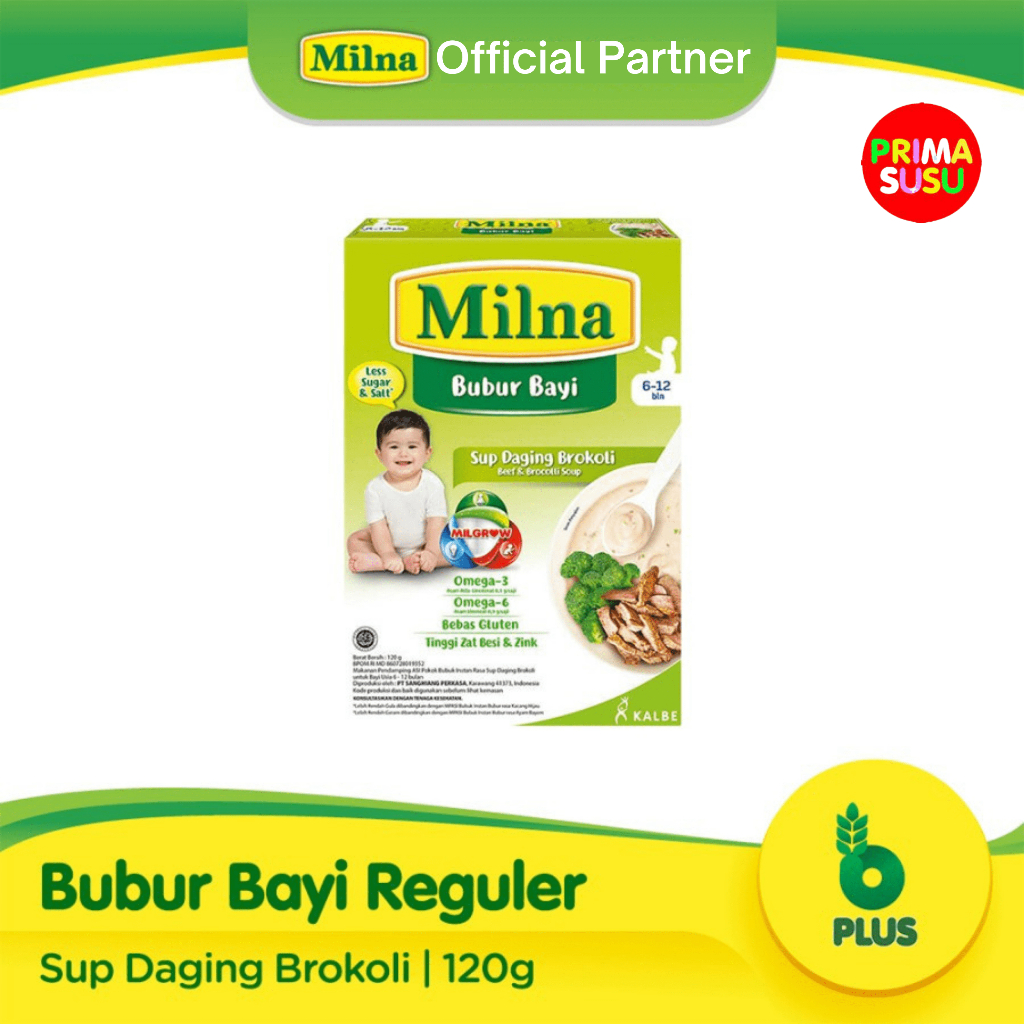 Milna Bubur Bayi Sup Daging Brokoli 6-12 120 GR