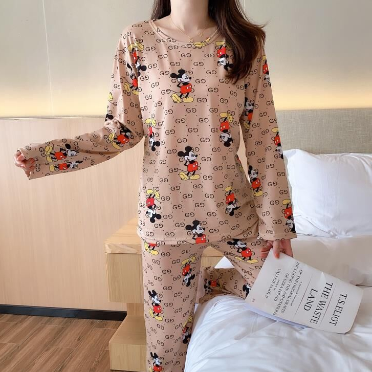 Setelan Baju Tidur Import Wanita | Set Piyama Import | Baju Tidur Remaja Perempuan |  Baju Tidur Spandek Import