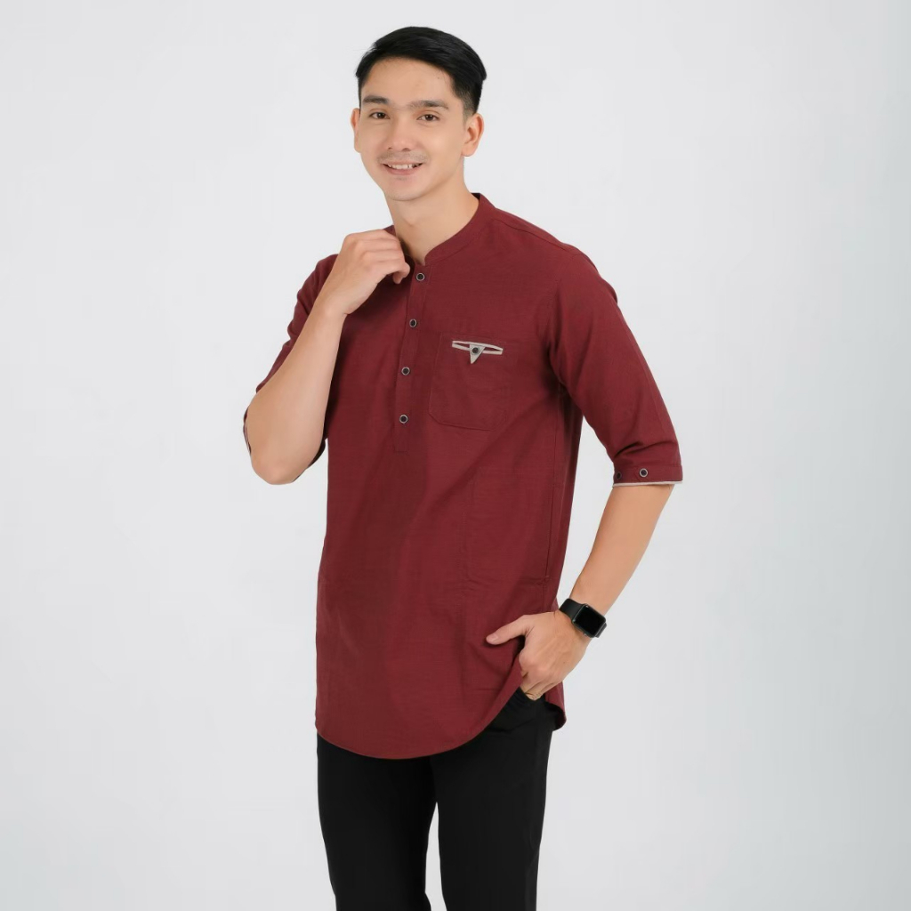 Kurta Koko Pria Oxford Lengan 3/4 SHD