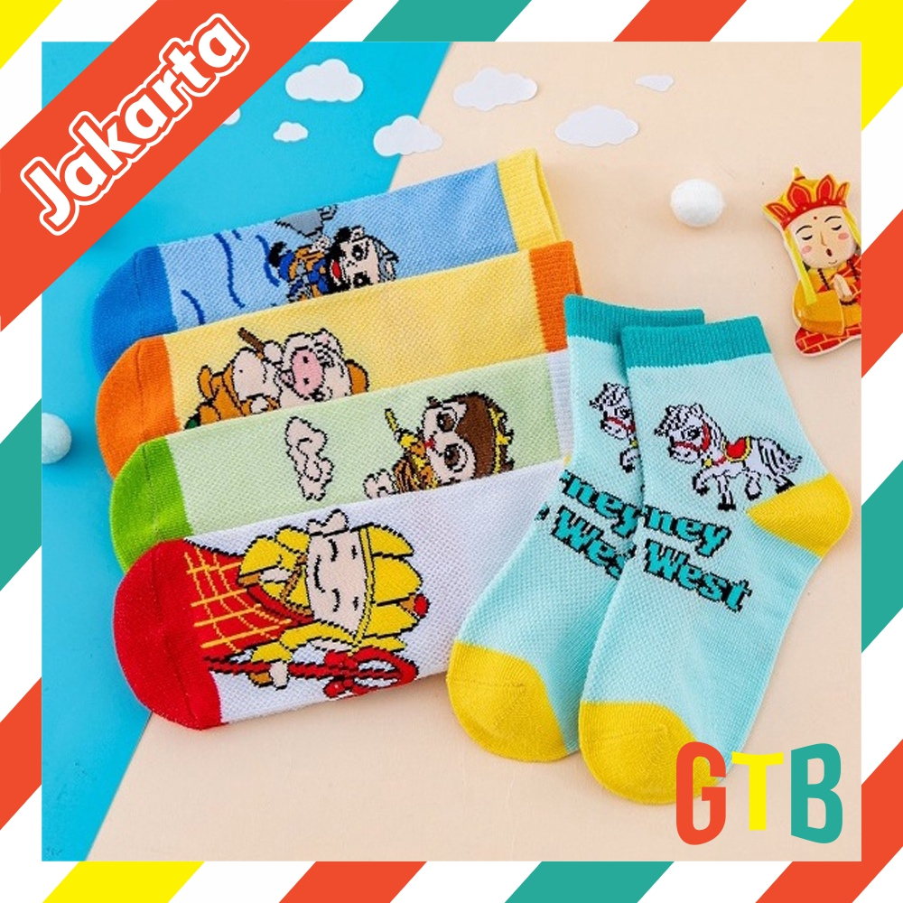 GTB Kaos Kaki Anak Motif Kera Sakti Kaos Kaki Bayi Journey To The West Lucu KK043