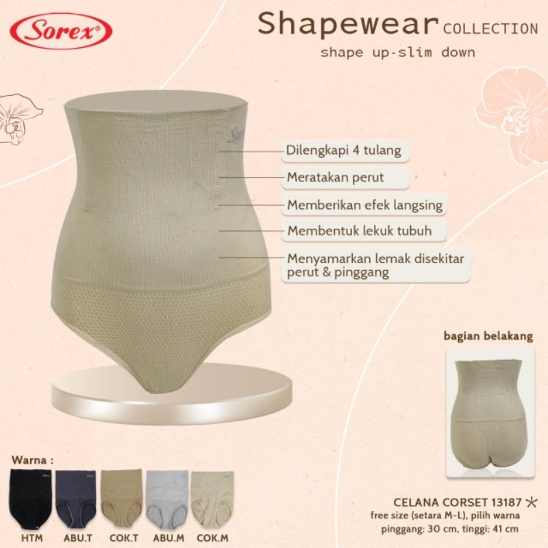 Sorex Shapewear CC 13187 collection celana korset corset setara M-XL