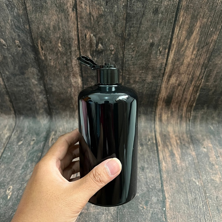 Botol hitam 500ml / 500 ml - fliptop JAMUR