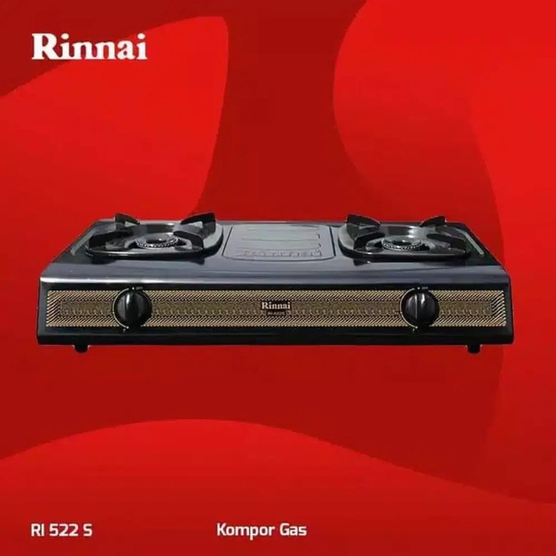 KOMPOR GAS RINNAI 2 TUNGKU RI 522 S TEFLON