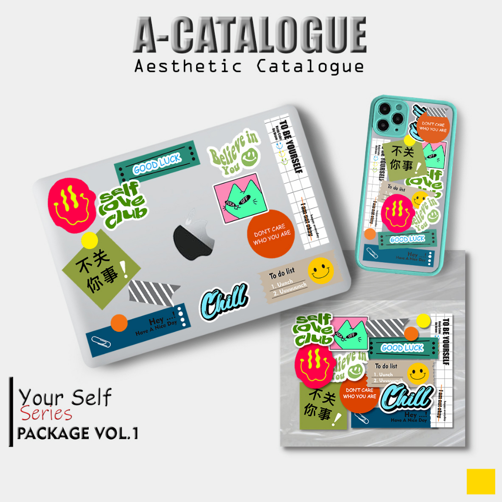 

Sticker Aesthetic Catalogue Waterprooft Be Your Self Series || YOUR SELF