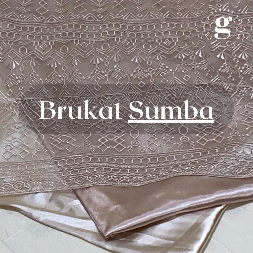 ½ meter Kain Brukat PREMIUM Motif Sumba / Brokat Tile Prancis / Setengah Meteran Tulle Perancis Baha