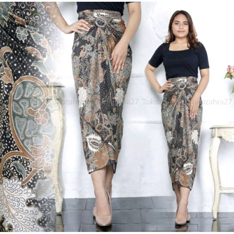 (50 Motif) Rok Lilit Batik Bawahan Kebaya Modern Rok Serut Batik Free Ring Kain Batik Floral Batik Couple Pasangan