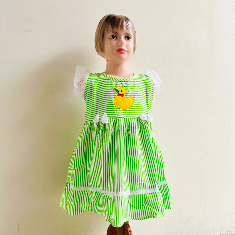 Dress anak cewek 1 2 tahun bebek berenang pakaian anak perempuan (dress bebek berenang )