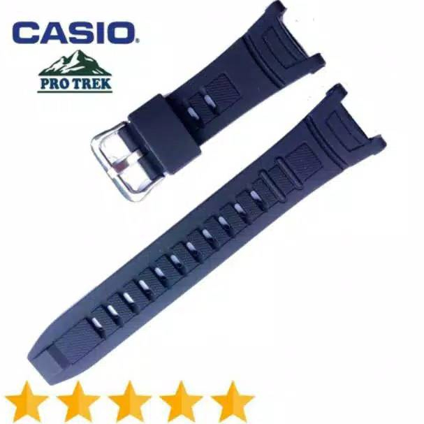 STRAP TALI JAM CASIO PRG-130 PRG130 WARNA HITAM RUBBER STRAP JAM CASIO PRG-130 PRG130