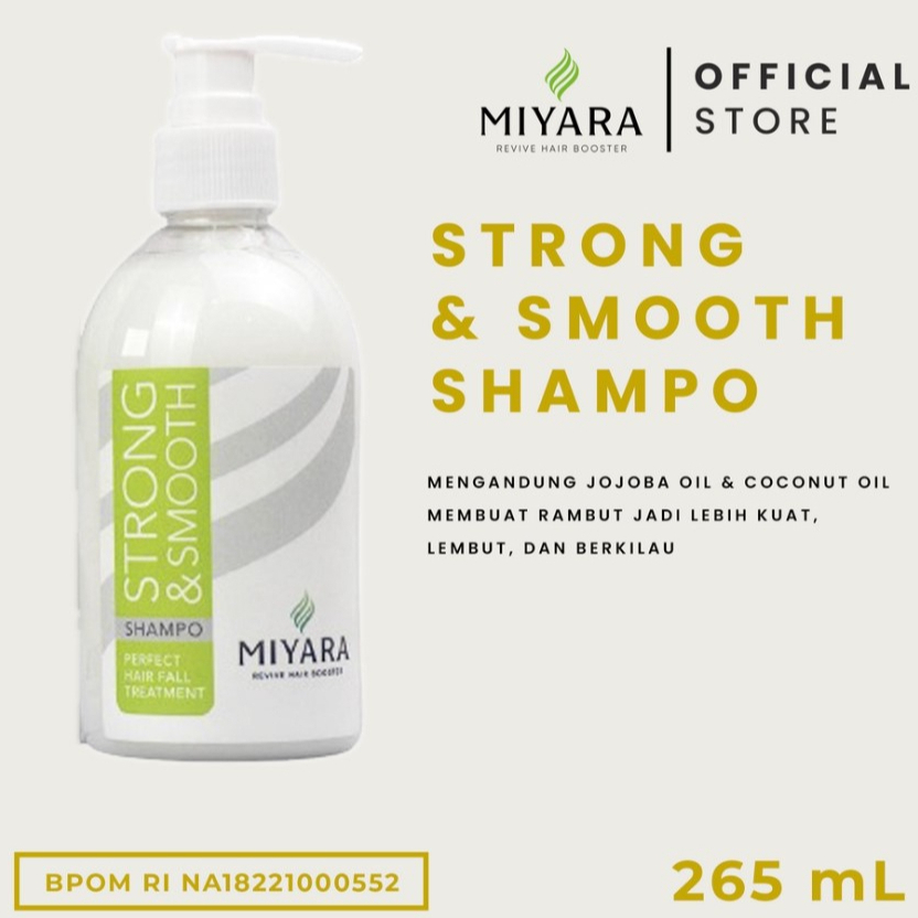 Miyara Shampoo - Strong &amp; Smooth Shampoo - Perawatan Rambut Rontok Masa Kini Original