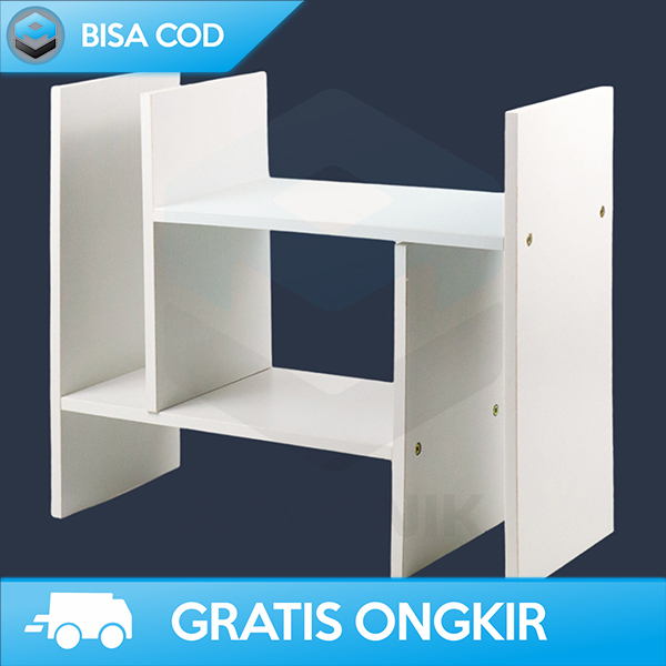 RAK BUKU DIY STORAGE ORGANIZER MINIMALIS MUDAH DIPASANG RAK KAYU RAKIT