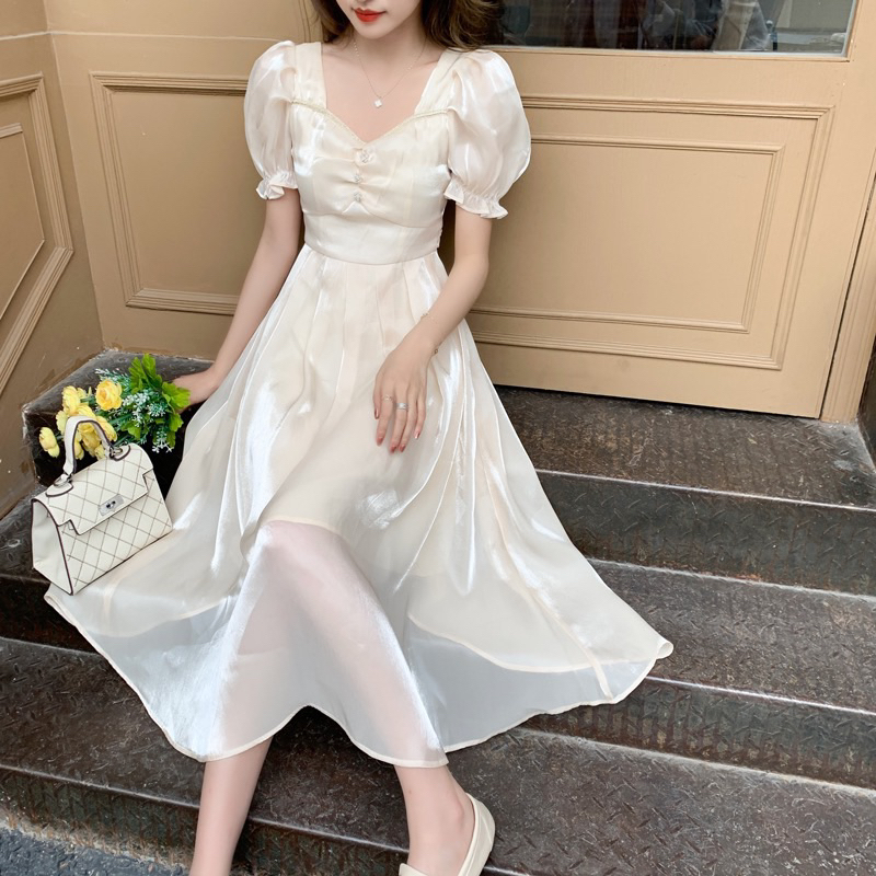 French Super Fairy Bubble Sleeve Dress M308