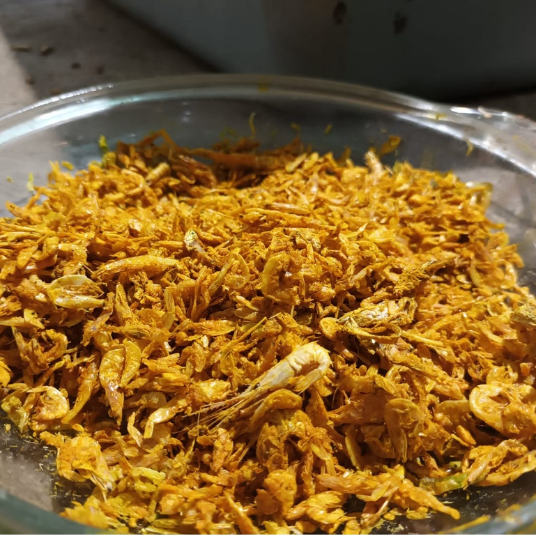 YELLOW - Super Udang Kering 1 kg Pakan Ikan Channa Maru Yellow Sentarum Auranti Limbata Pulchra Osca