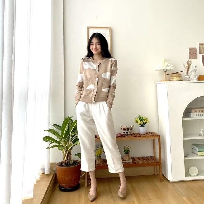 Cloud Cardigan - Sweater Rajut - Top Wanita Korea - Atasan Rajut Wanita