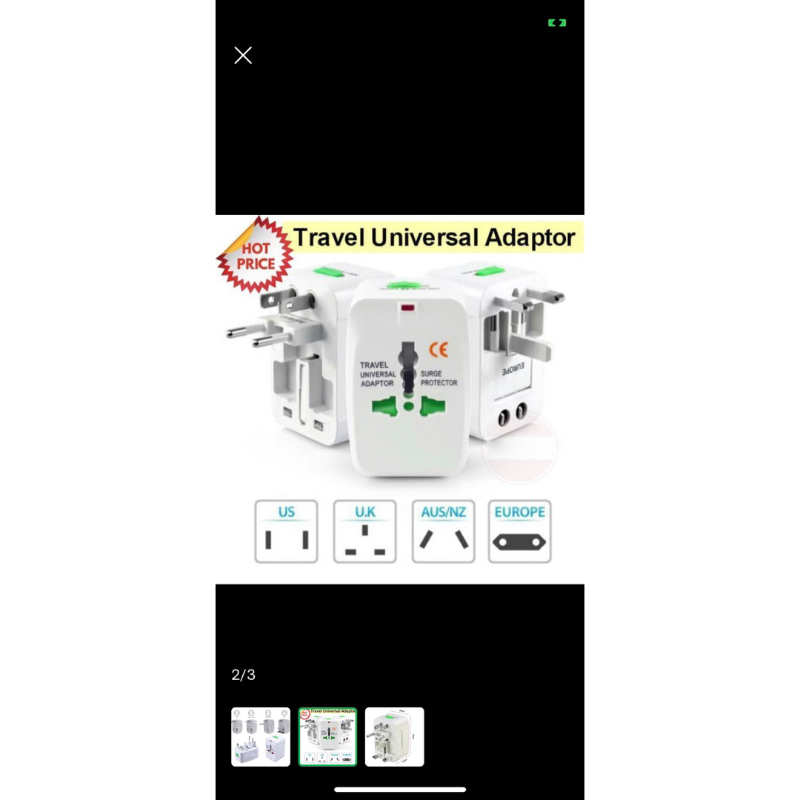 Adaptor Universal / Universal Travel Adaptor / Adaptor Internasional