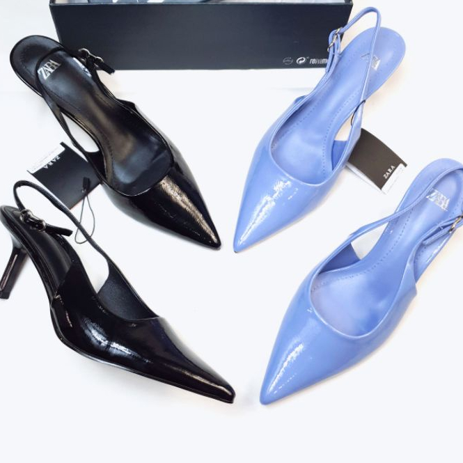 ZR Mid Slingback Glossy Heels 8715