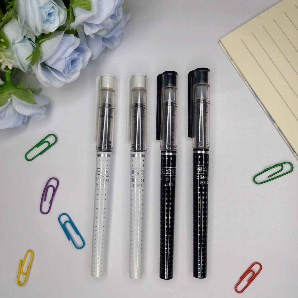 Gel Pen Pulpen Z-182 AODEMEI 0.5mm Hitam Putih