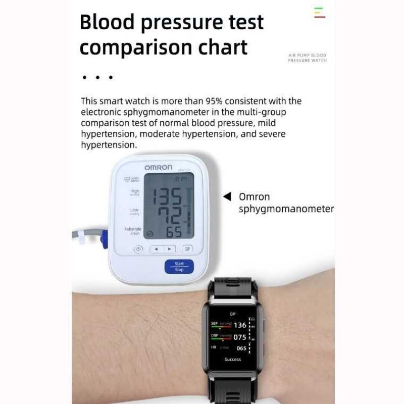 SKMEI Smartwatch Sport Heart Rate Airbag Blood Pressure Waterproof - P60