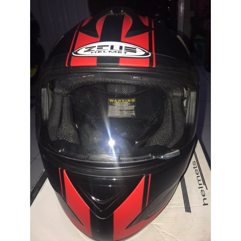 HELM ZEUS ZS 806 BLACK DOFF II43 RED | ZS-806A FULL FACE HELMET
