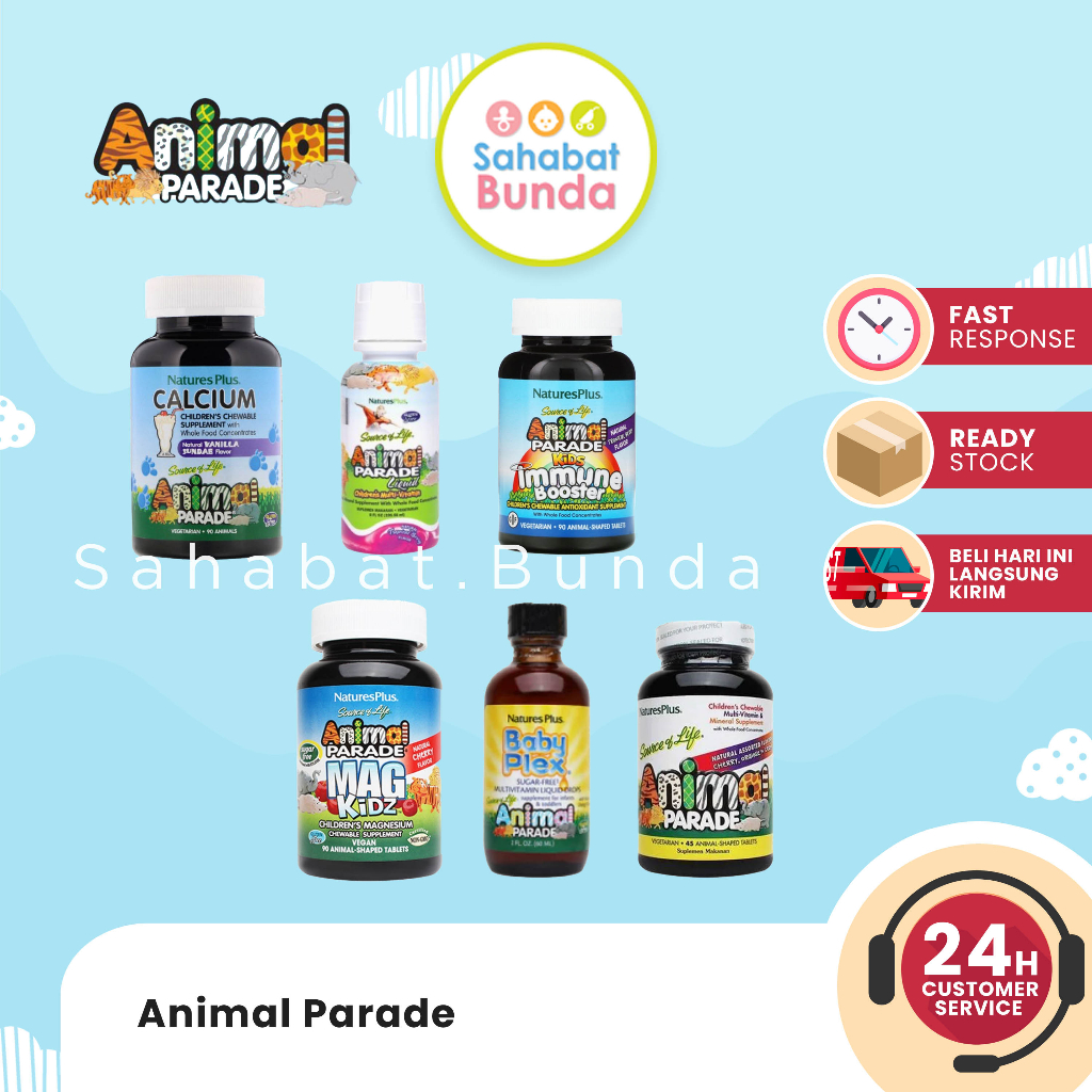 BPOM  ANIMAL PARADE Liquid Children Multivitamin Calcium Imboster Baby Plex Vitamin Anak Bayi