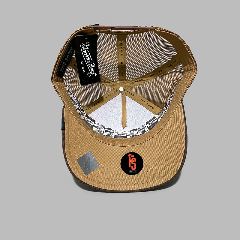 TOPI ORIGINAL GOORIN BROS TRUCKER KING KHAKI WALNUT