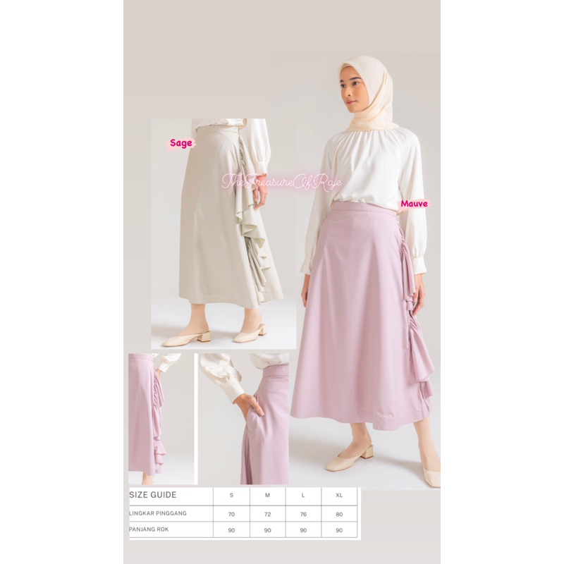 Orvin Skirt Riamiranda Insola RM Spring Summer Rok Panjang Muslim Ria Miranda