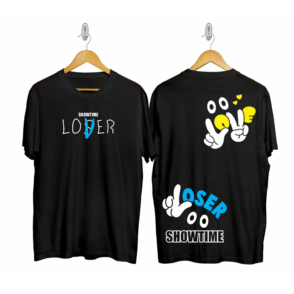 Kaos murah Kaos distro murah baju  distro pria t-shirt murah combed30s SO LOSER HITAM