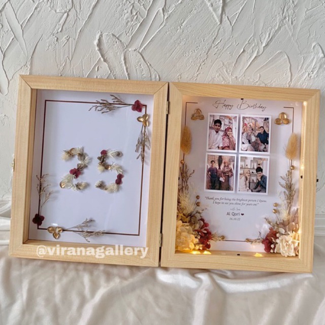 LALUNA FRAME Kado Bingkai Kayu 3D / Kado Ulang Tahun /Anniversary/Graduation