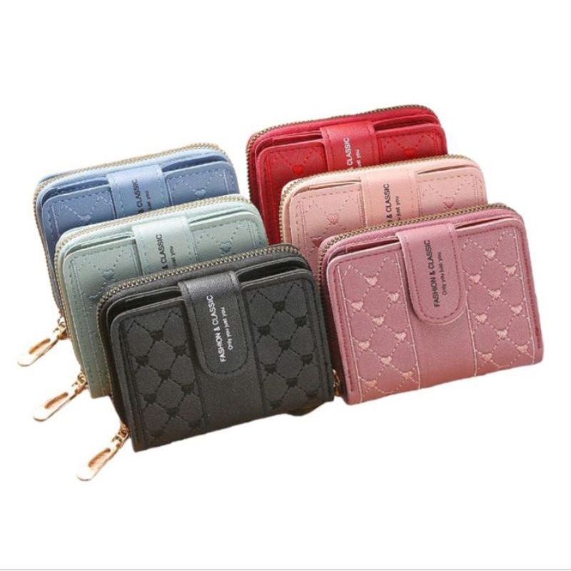 Dompet Lipat Kecil Resleting Import//Dompet Mini Wanita//Dompet Koin Wanita Korean Fashion