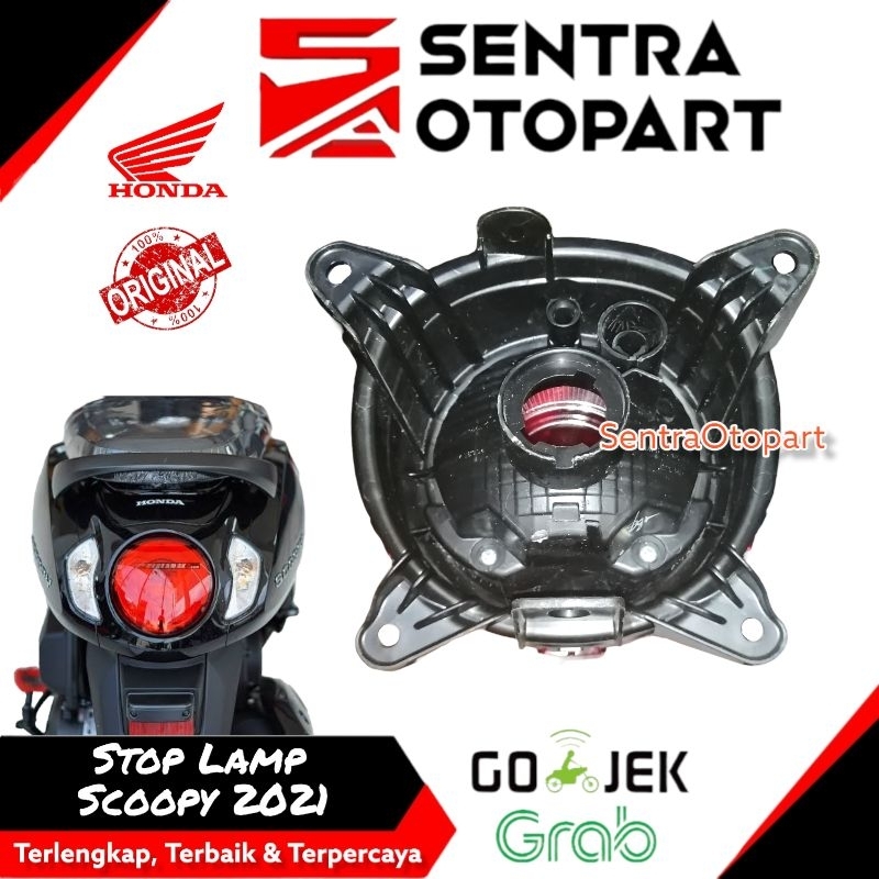 Lampu stop assy scoopy fi injeksi all new 2021 ring 12 original