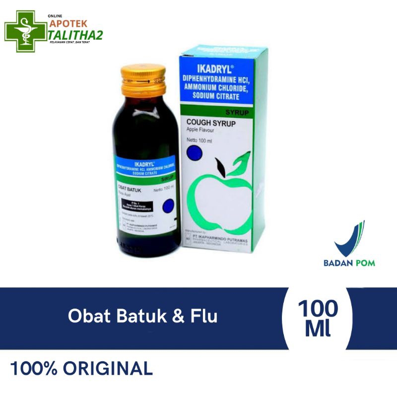 ikadryl 100ml obat batuk flu