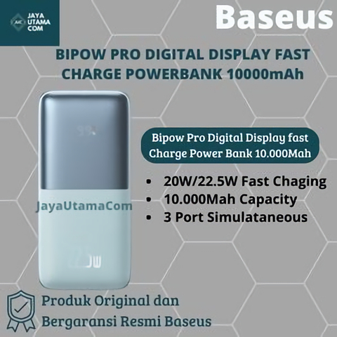 Baseus Bipow Pro Digital Display Fast Charge Power Bank 10000mAh 20W
