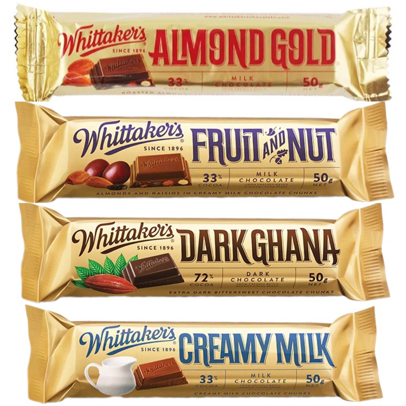 

Cokelat / Whittaker's / Whittakers / Chocolate / Coklat / Creamy / Milk / Cocoa / Almond / Gold / Hazelnut / Block / Fruit / and / & / Nut / Peanut / Butter / Berry / Biscuit / Dark / Ghana / Peppermint / Bar / BG