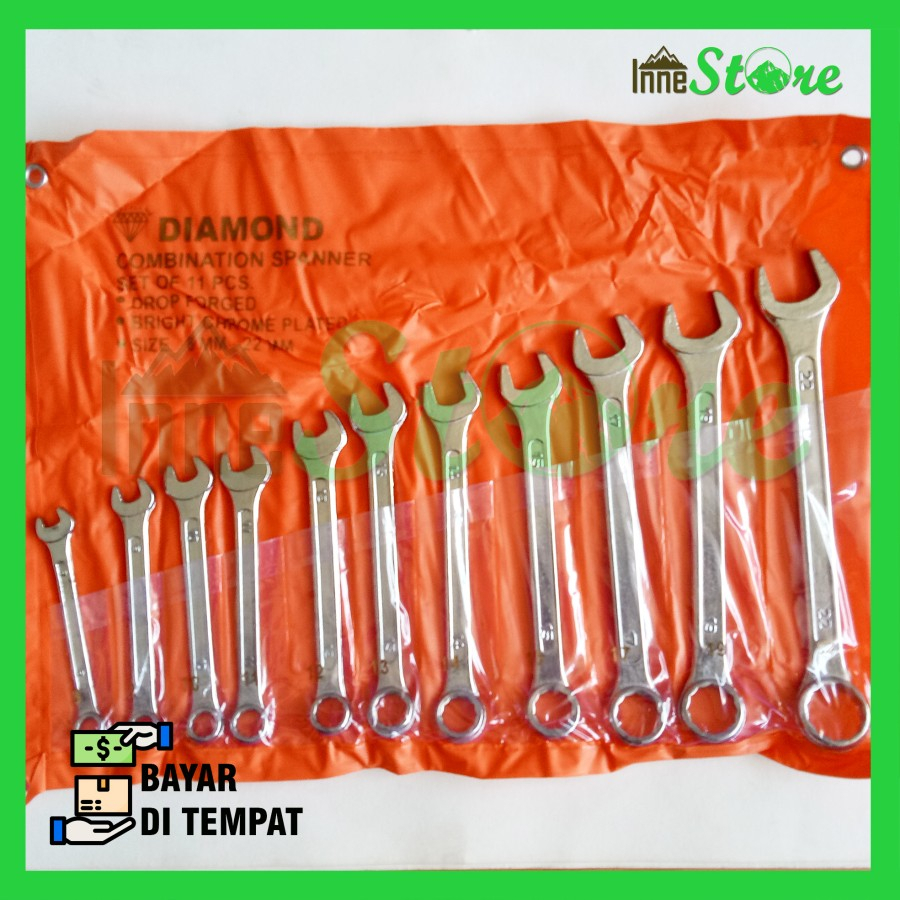 Ring Pas Set 11 pcs Diamond Kunci Ring Pas Set