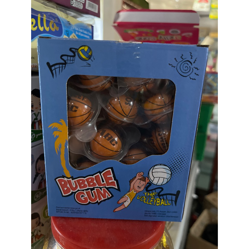 

buble gum bentuk bola volly