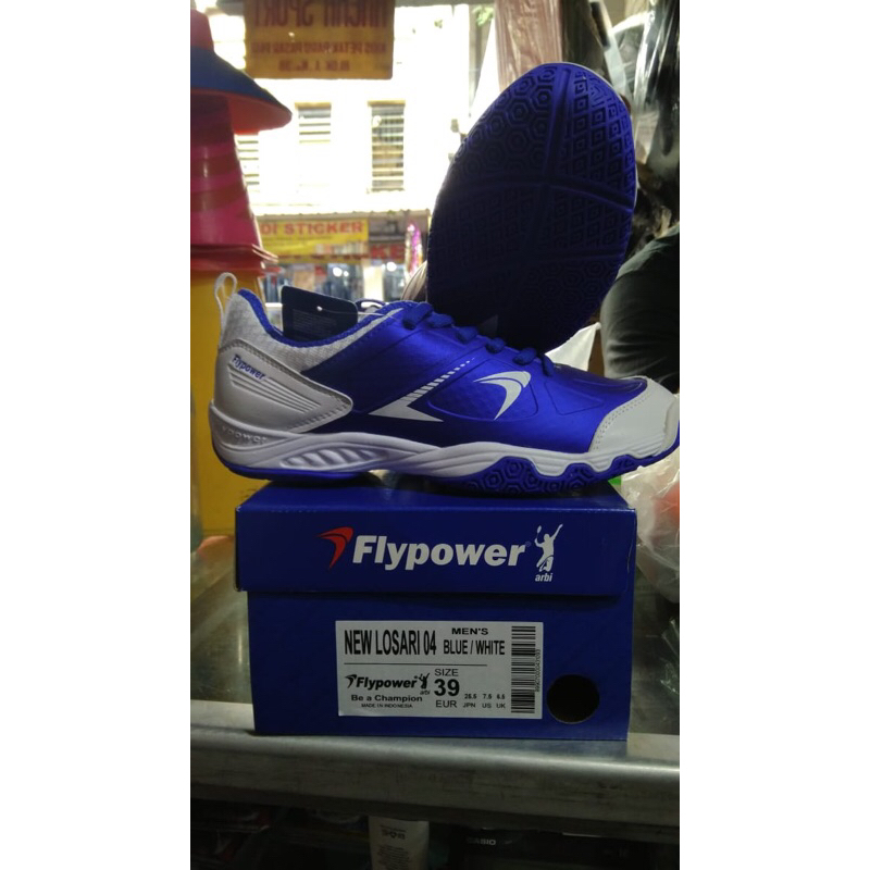 Sepatu Badminton Flypower Losari 4 Blue/White