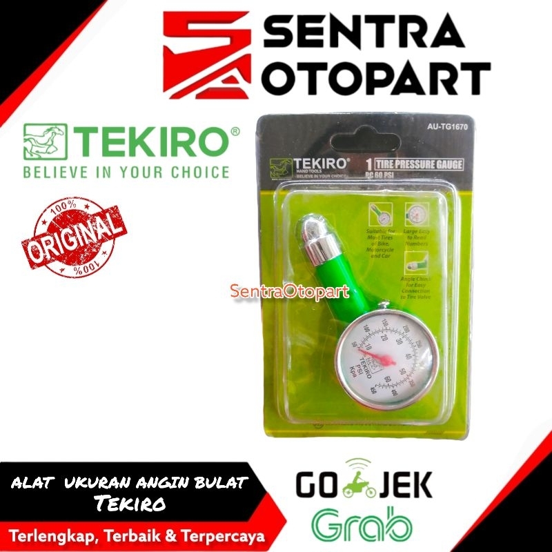 Alat ukur tekanan angin model bulat kecil / air pressure gauge tekiro