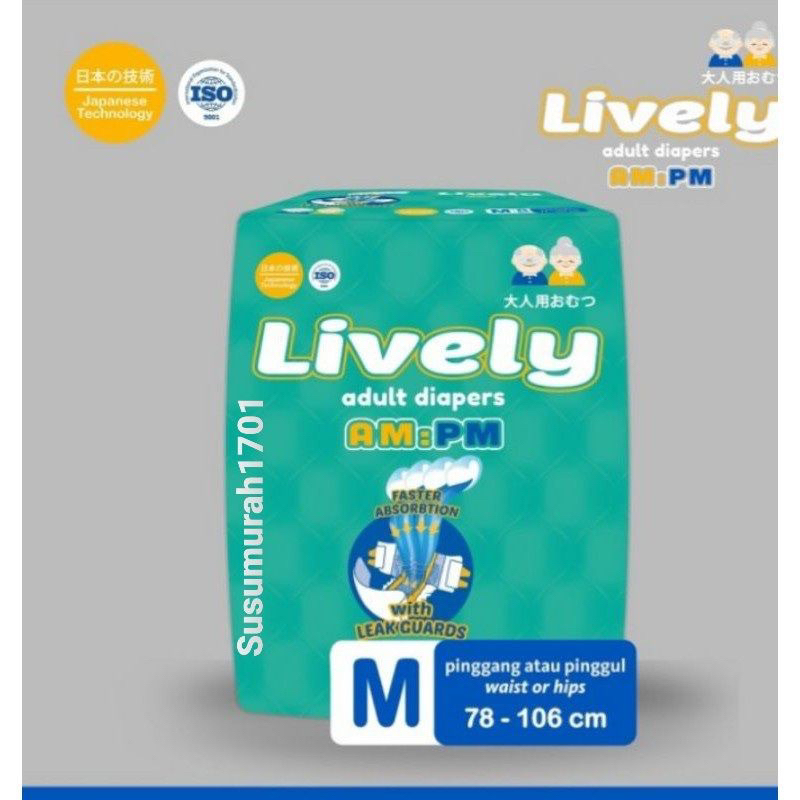 Lively adult diapers M perekat (popok dewasa) murah