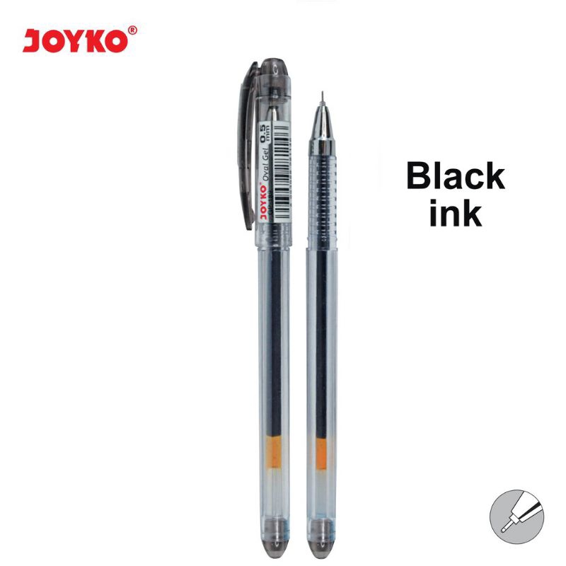 Bolpen Pulpen Gel Joyko GP-189 Oval Gel 0,5mm 12pcs