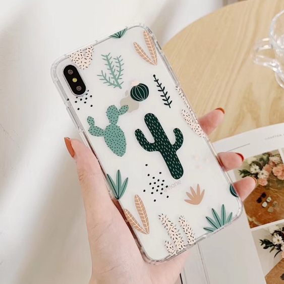Cactus printing anticrack case oppo 6 pro a16k a16e a15 a31 a1k a54 a5s a7 a12 a5 a9 2020 f1 plus f3 plus f5 f7 f9 f11 pro realme c1 c2 reno 2 2f 3 4 pro 4f 5 5f 6 5G