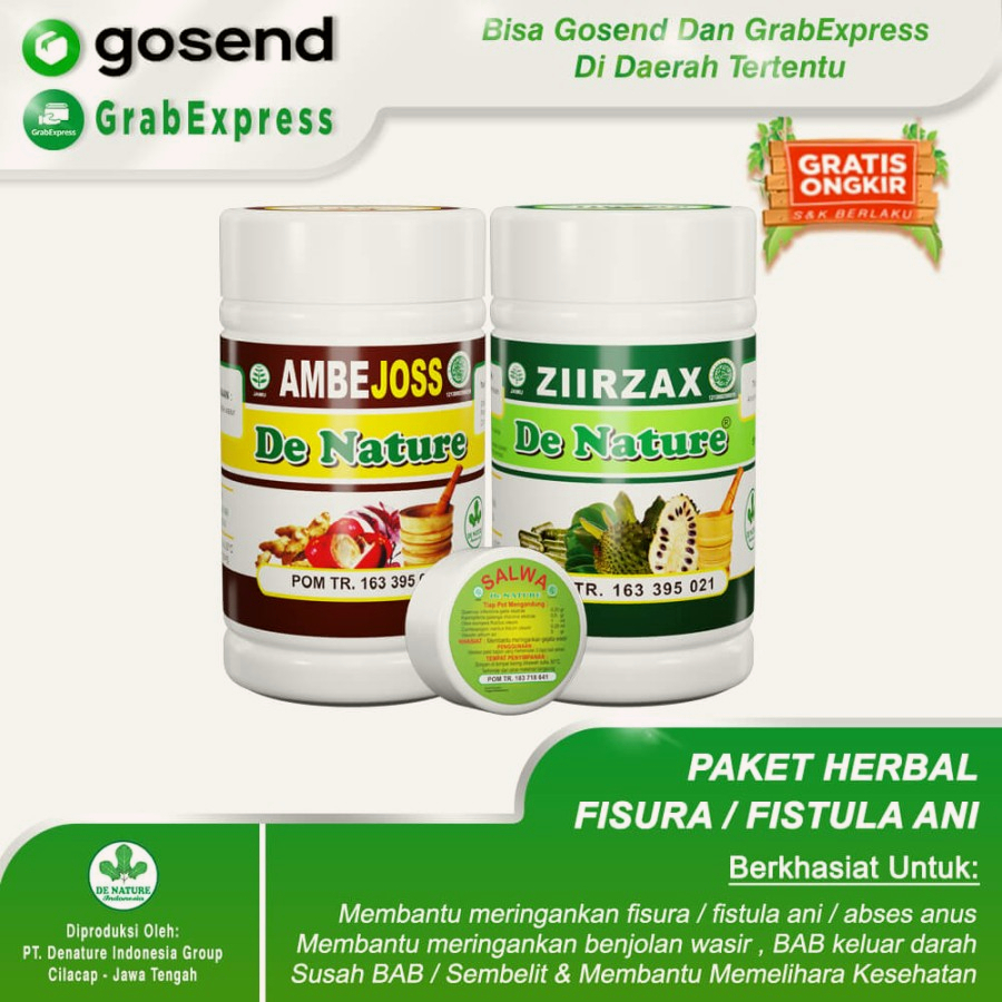 OBAT FISTULA ANI DE NATURE PAKET AMBEJOS ZIIRZAK SALEP SALWA ORIGINAL